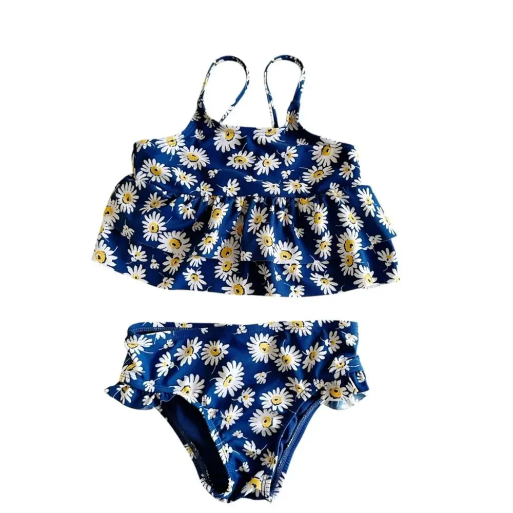 Gap Toddler Daisy Print Two Piece Flutter Tankini Swimsuit 4T
